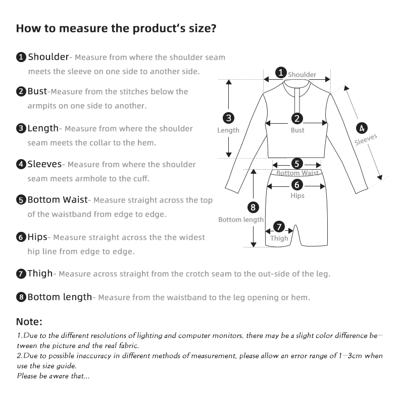 A guide on how to properly measure yourself for merchandise. 